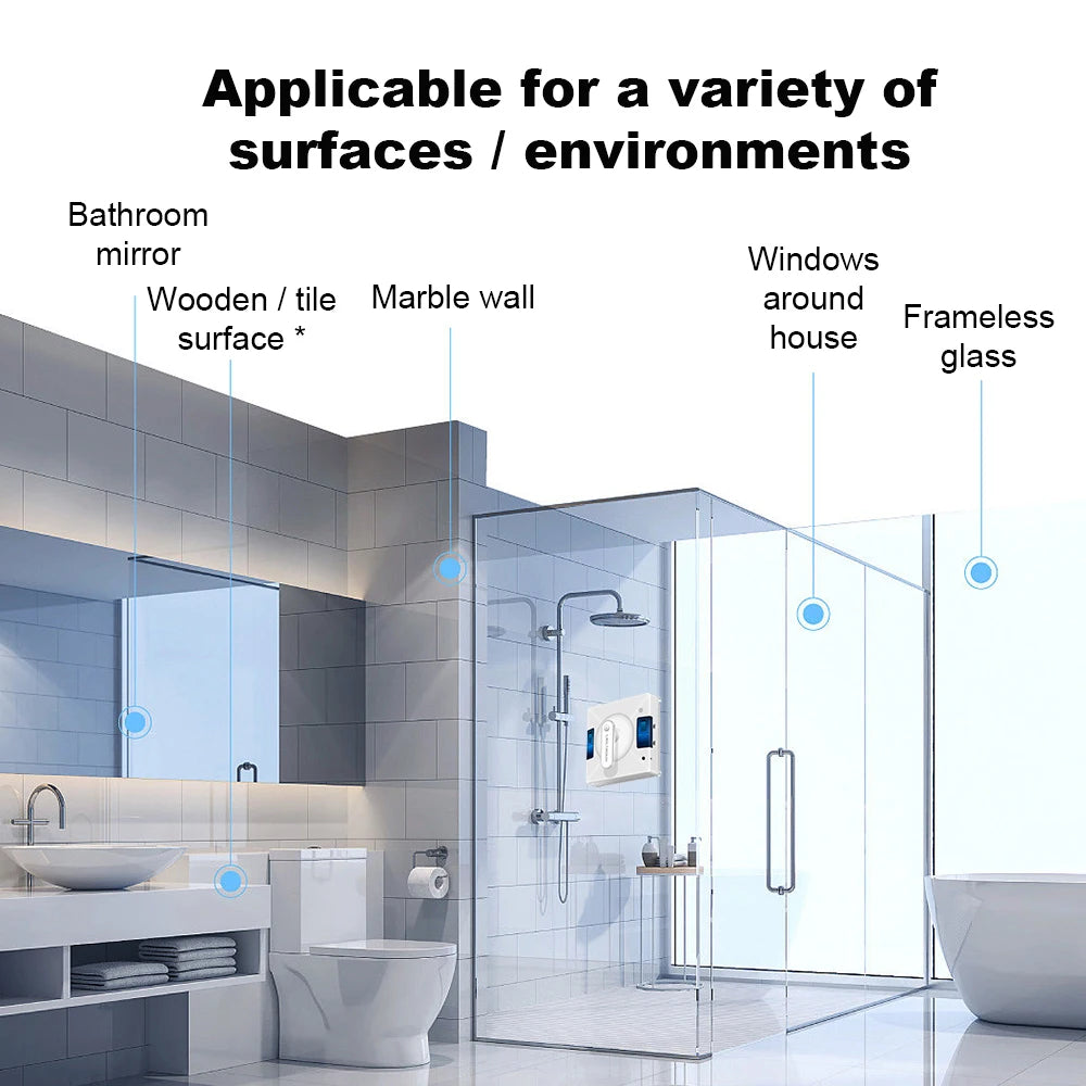 Window Vacuum Robot Cleaner Liectroux YW509, 4-Way Spray, AI intelligent Wipping, Updated Laser,Smart Home Glass Wall Washing