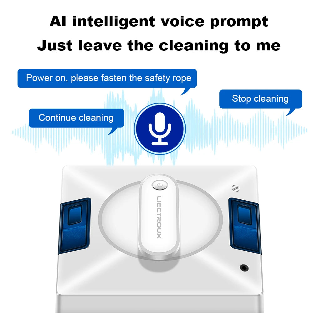 Window Vacuum Robot Cleaner Liectroux YW509, 4-Way Spray, AI intelligent Wipping, Updated Laser,Smart Home Glass Wall Washing