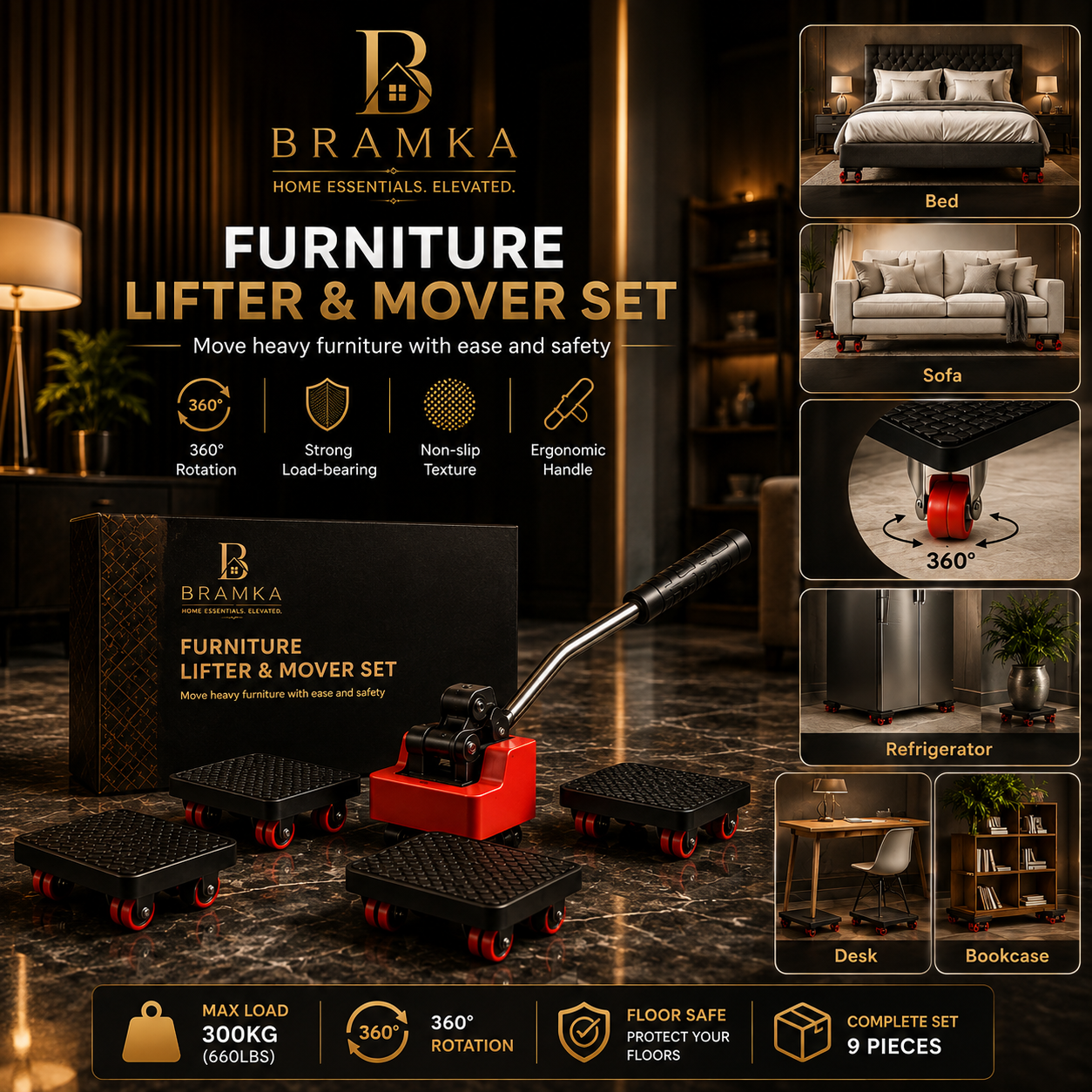 the BRAMKA™ Furniture Moving Kit